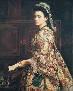 Sir John Everett Millais Vanessa oil painting on canvas